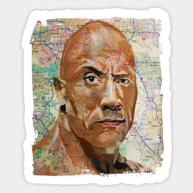 The Rock from Cali Sticker by kylewillis